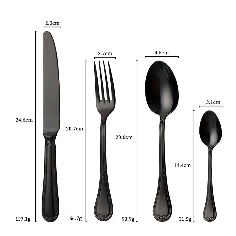 304 Phnom Penh Hotel Solid Forged Steak Knife Nordic Style Stainless Steel Commercial Wedding Suit Fork and Spoon Cutlery Set