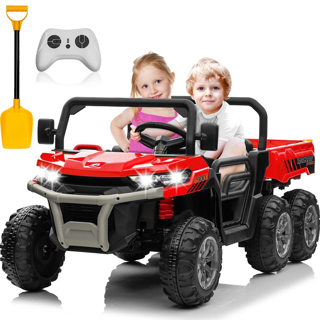 24V Children'S Dual-Seat  Vehicle - 4×75W Powerful Motor, Remote Control/Manual Dual Mode, Wireless Music + Electric Dum