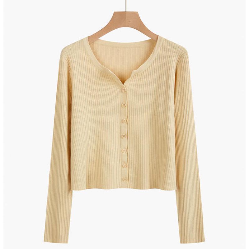 Two-Piece Women's Autumn Knit Set: Korean Short Sweater & Casual High-Waist Wide-Leg Pants