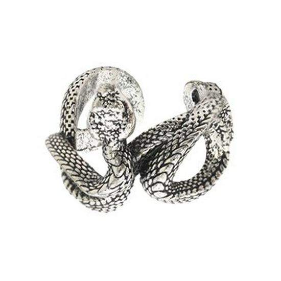 Retro European & American Dark Punk Snake Ring - Three-Dimensional, Coiled, Open Design