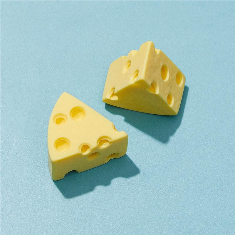 Miniature Cheese & Leaf Resin Accessories for DIY Jewelry and Phone Cases