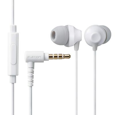 Elecom Fast Music F12C Stereo-Kopfhörer, In-Ear-Typ, 3,5 mm Durchmesser, mit Mikrofon, 10,0 mm Durchmesser, Weiß, EHP-F12CMWH
