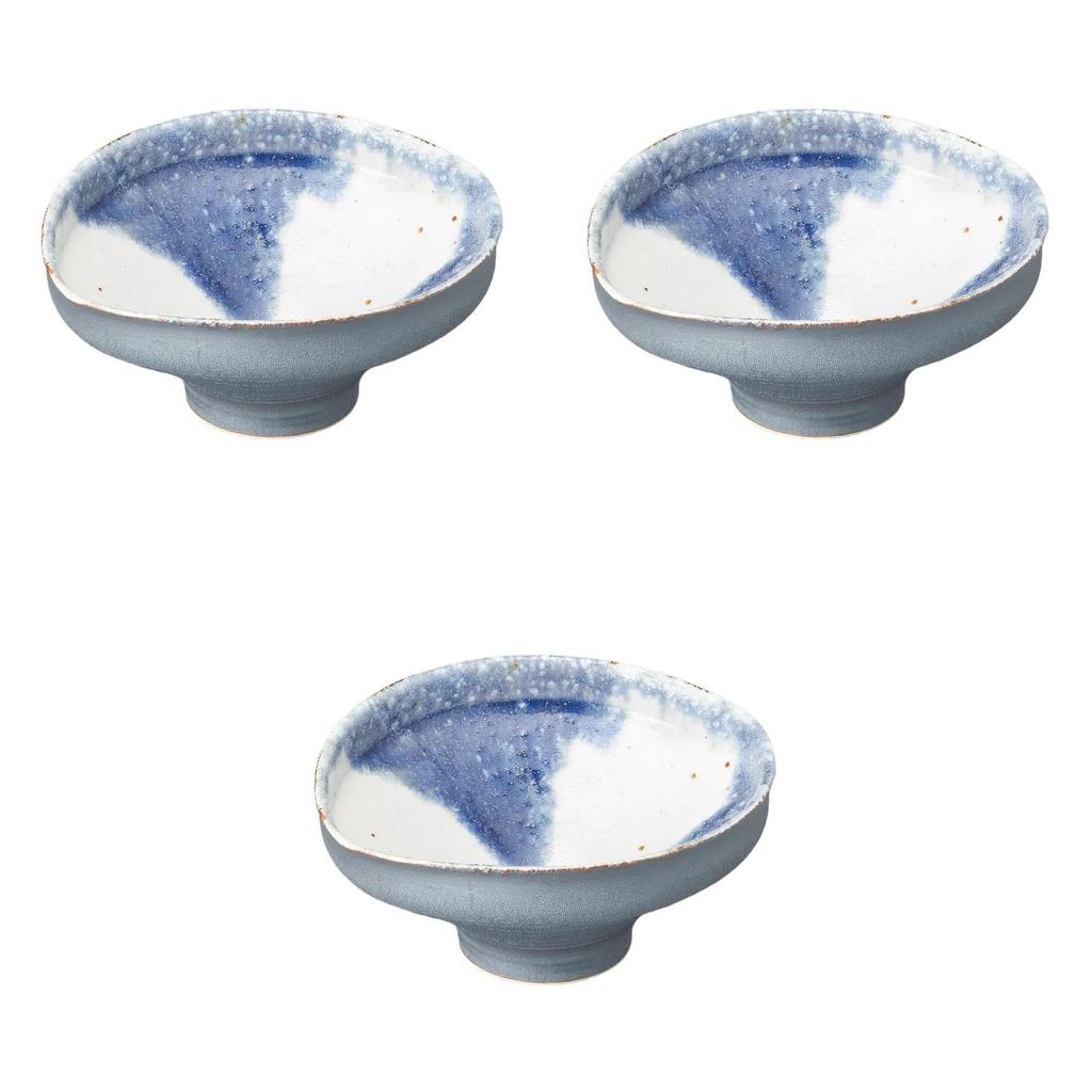 Set of 3 Purple Morning Glory Bowls x x Setomonohonpo [18 14.5 7.6 cm]