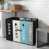 Large Capacity 4 Grids Dirty Clothes Basket Folding Miscellaneous Storage Bag  Dormitory