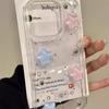 Bow Glitter Epoxy Mobile Phone Case For Iphone17Promax Stars Apple 16Plus Transparent 14 Women