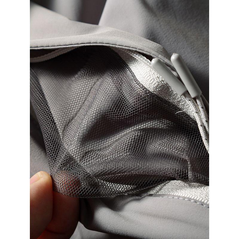 Ultra-Thin Breathable Ice Silk Cold Sun Protection Clothing Men's Stitching Contrast Color Summer Fishing Outwear Export Men's Clothing Wind Shield