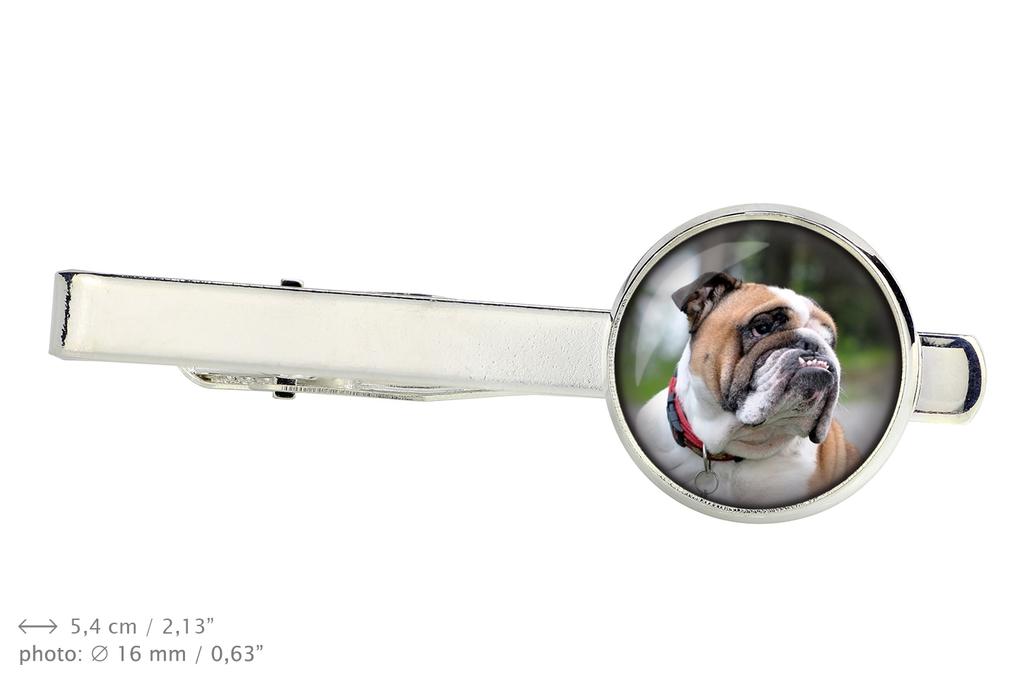 Buldog, Buldog Angielski, Buldog Brytyjski - spinka do krawata, ozdoba, biżuteria do wieczorowej kreacji od Art-Dog
