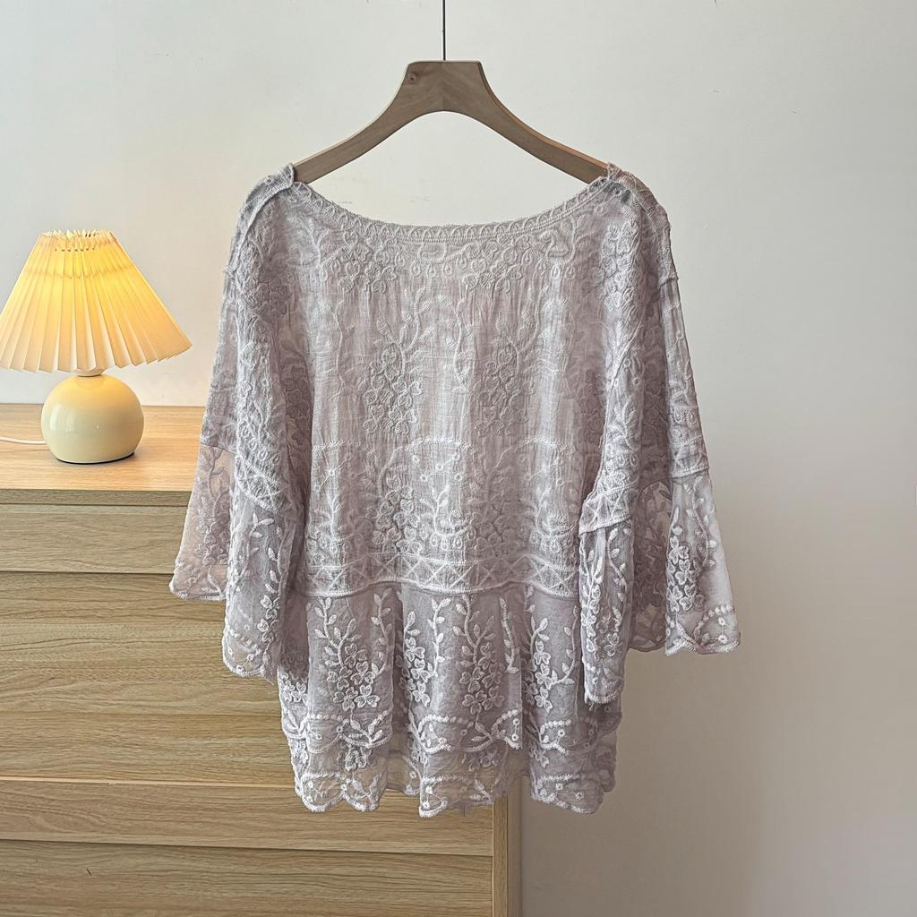 DIMANAF 2025 Neues Sommer Damen T-Shirt T-Shirt Kurzarm Fledermaus Basic Mode V-Ausschnitt Oberteile Tees Lässig Locker Weißes T-Shirt