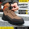 New High top Rotating Button Safety Shoes Men Indestructible Work Shoes Puncture-Proof Protective Shoes Steel Toe Work Boots