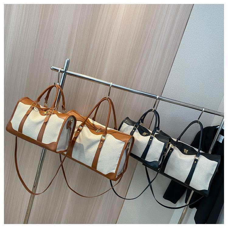 2024 Women's Fashionable Canvas Crossbody Tote - Stylish, Large Capacity for Commutes