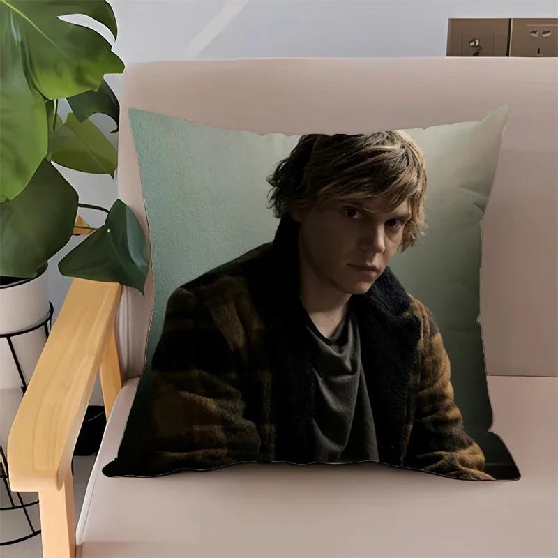 Pillowcases Evan Peters Cushion Cover 45x45cm 35x35cm Sofa Cushions Couch Pillows for Bedroom Home Decor Pillow Case