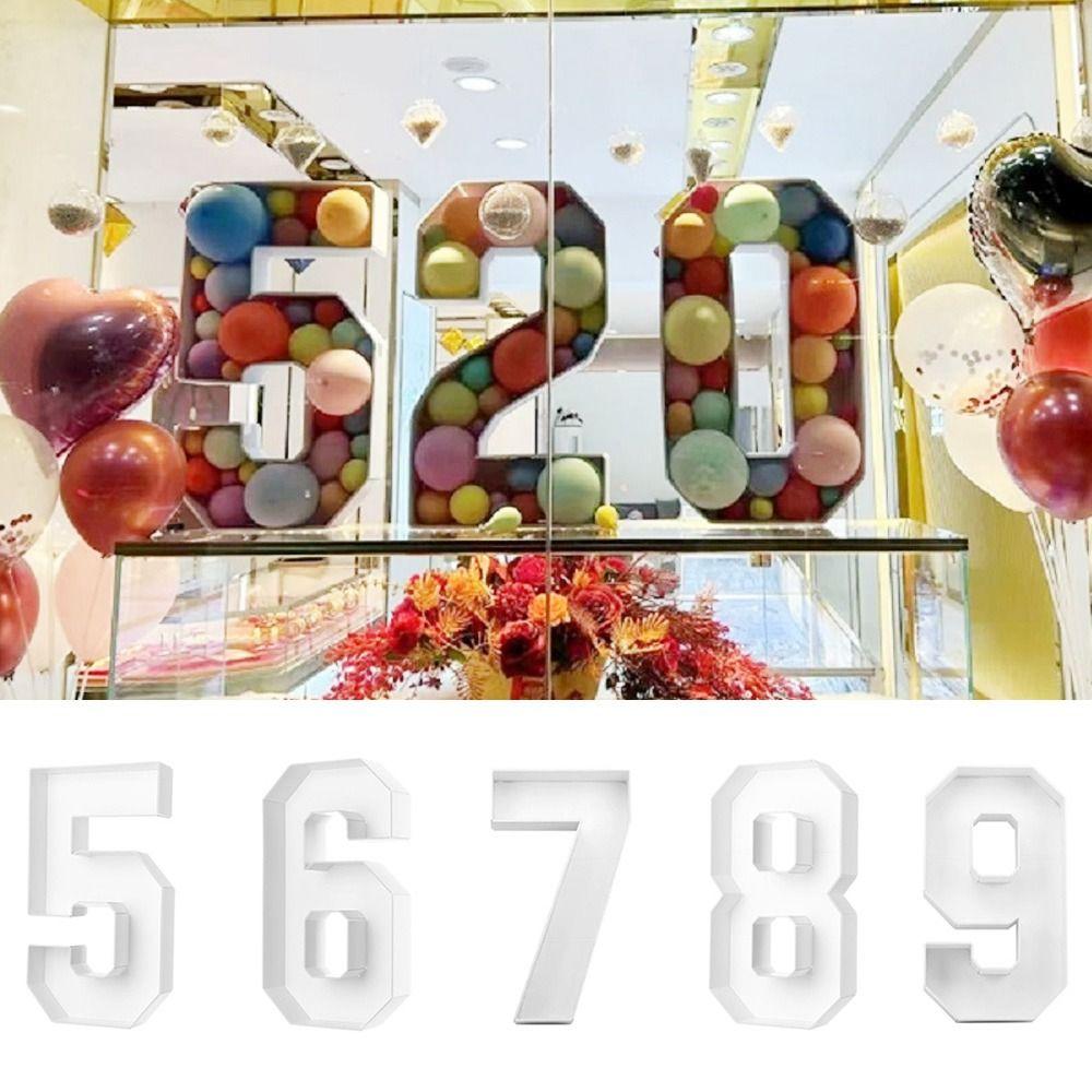 91.5CM 3D Balloon Frame Three-dimensional Digital KT Board Decoration 3D Standee Wild One Party