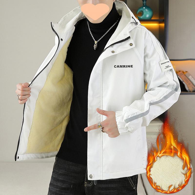 Coat Men's Spring and Autumn New Style Youth Men's Coat Jacket Korean Style Trendy Student Top Thin and Thick