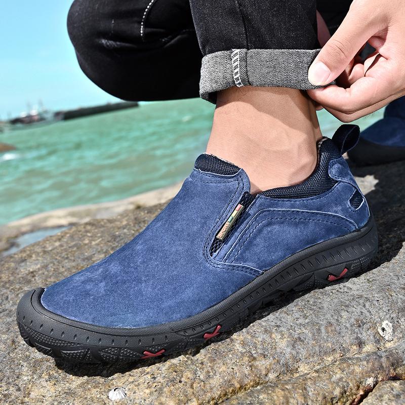 Mocasini din piele pentru bărbați, mărime mare, exterior, cauciuc, talpă moale, pantofi de condus mașina