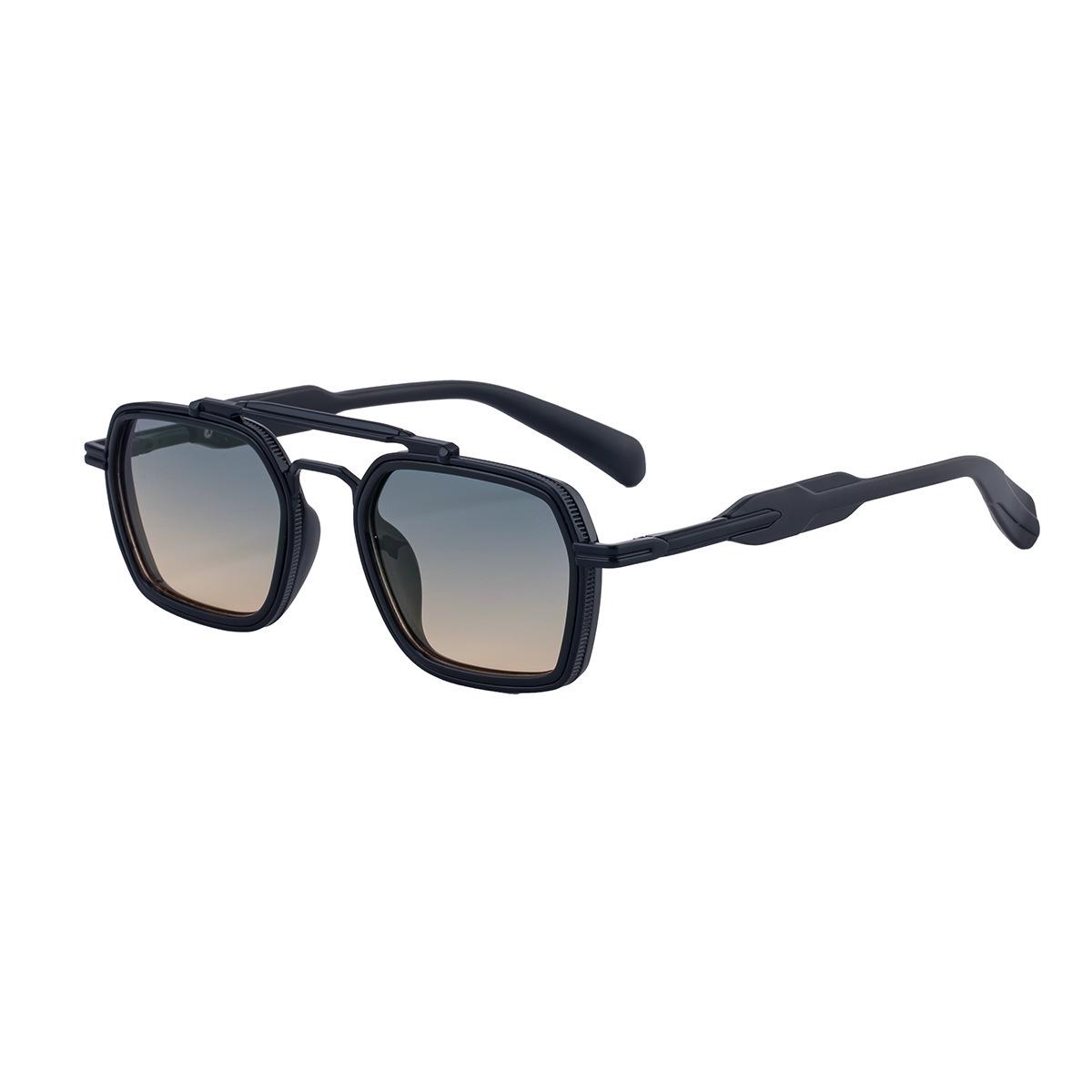 KAJILA European 2025 Men s Retro Double Bridge Square Sunglasses - Outdoor Driving Sun Protection Style