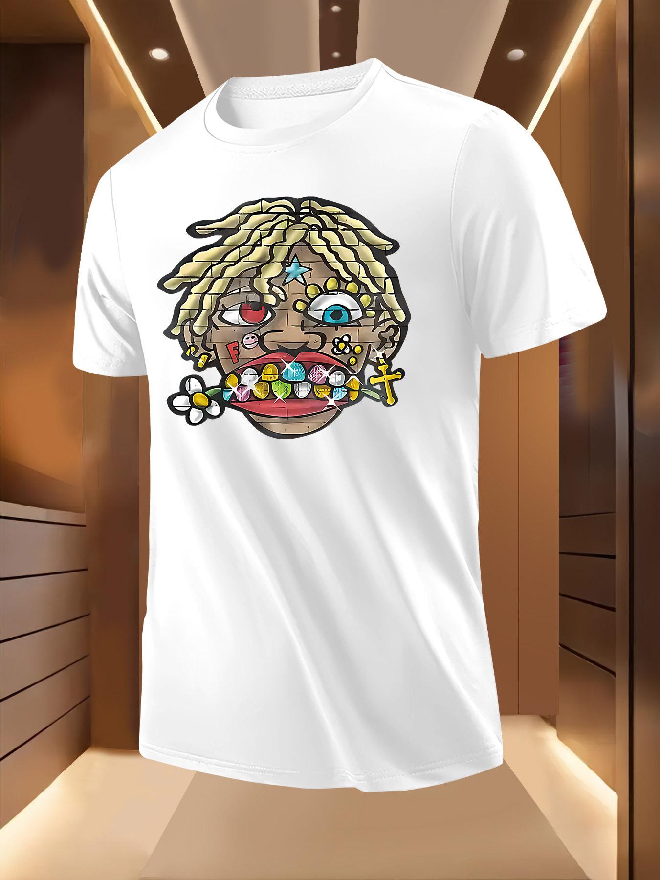 Graffiti Rasta Head Print Tshirt - Breathable Lightweight... S