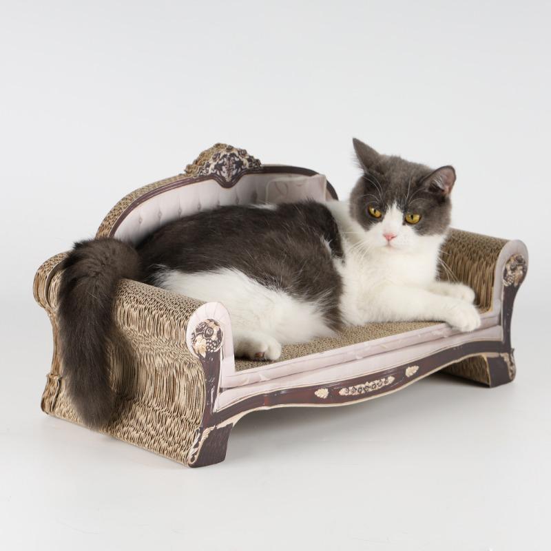 Multifunktionales Wellpappe Integriertes Kratzbrett Bett Katzensofa Für Haustierkatzen
