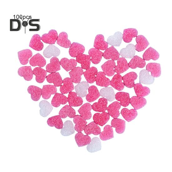 Lot de 100 perles en mousse portables, très extensibles, en forme de cœur, pour remplir une boîte à fleurs de la Saint-Valentin