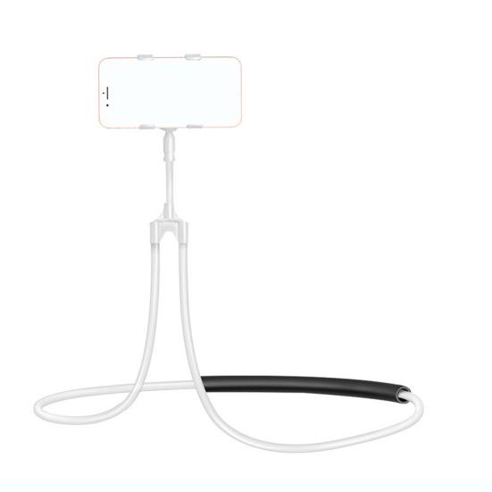 

Универсальный вращающийся на 360 градусов держатель для телефона, кронштейн, мобильная подставка с креплением на шею белый