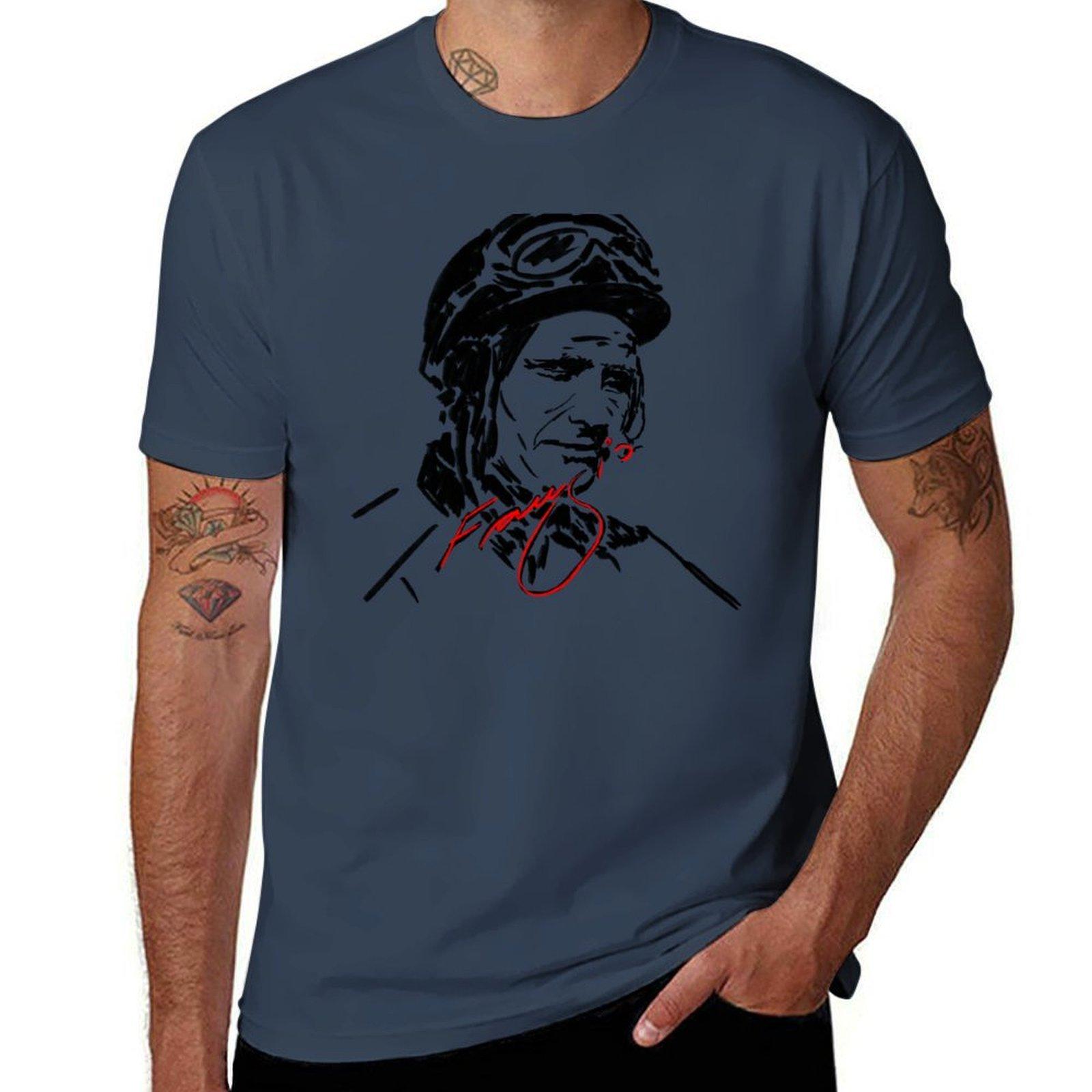 Fangio Outline TShirt Sports Casual Short Sleeve Cotton Tee S