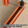 Wood Marking Tool Magnetic Base 4-Sided Tool Metal Precision Ruler For Carpenter Carpentry Construction Miter Cutting Working