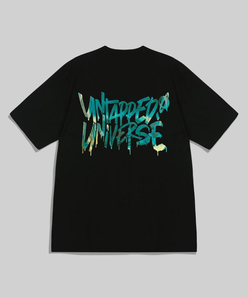 UNTAPPED STUDIO Universe Paint Flow Lettering Oversized T-Shirt 8 Colors (Type A)