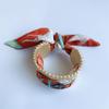 Metal Cuff Bangles with Ribbon Europe American Style Exaggerated Bracelet Wide Open Bangle  Girls