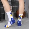 Korean Street Style Painted Basketball Mid-Tube Socks – Trendy Creative Sports Socks for Couples & Men
