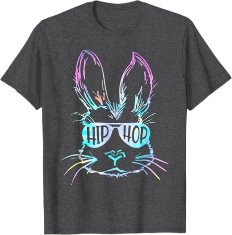 Hip Hop Happy Easter Bunny Face With Sunglasses Men Boy Tshirt Humor Funny Rock Streetwear Clothes Novelty Gift Y2k Saying Tee