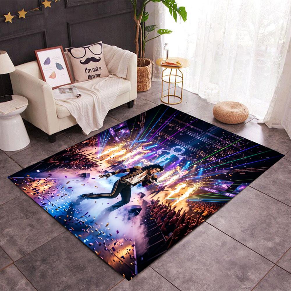 Prince Purple Guitar Performance Carpet Suitable For Outdoor Playrooms Dormitory Study Room Antislip Rug Office Home Decor Wedding Party Gift