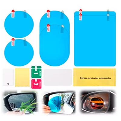 6PCS Car Rear View Mirror Film Universal Rain-proof Waterproof Auto Rearview Glass Anti-fog Sticker Protection Decal