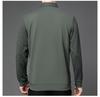 Winter Sale: Men's Fleece-Lined Two-in-One T-Shirt with Shirt Collar – Thick, Warm Base Layer