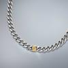 Emporio Armani Light Luxury Hip Hop Cuban Chain Fashion Simple Trendy Street Style Stainless Steel Necklace Men necklace Silver EGS3187040