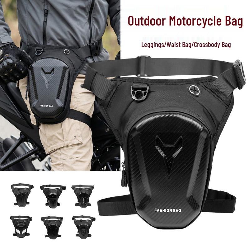 Water-Repellent Hard Shell Motorcycle Thigh & Waist Bag for Outdoor Sports