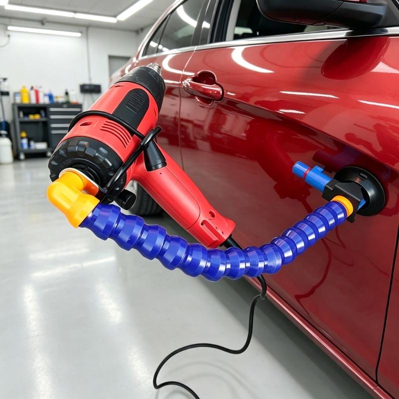 Suction Mount Heat Tool Rest for Repair Work, Manual Pump Base and Metal Top Mount for Steady Warming on Smooth Areas during Wrap Heating
