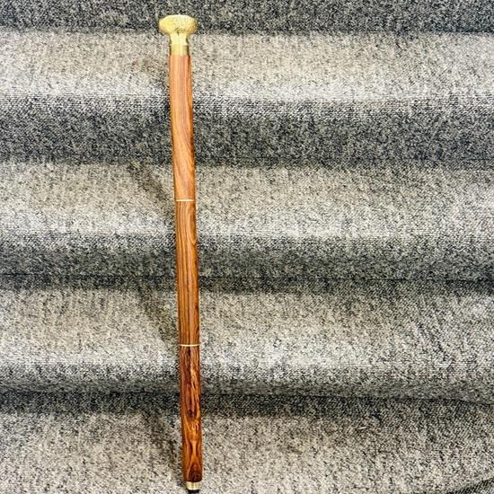 Brass Handle Compass Walking Stick, 91.44 Cm Gift for Gentleman's