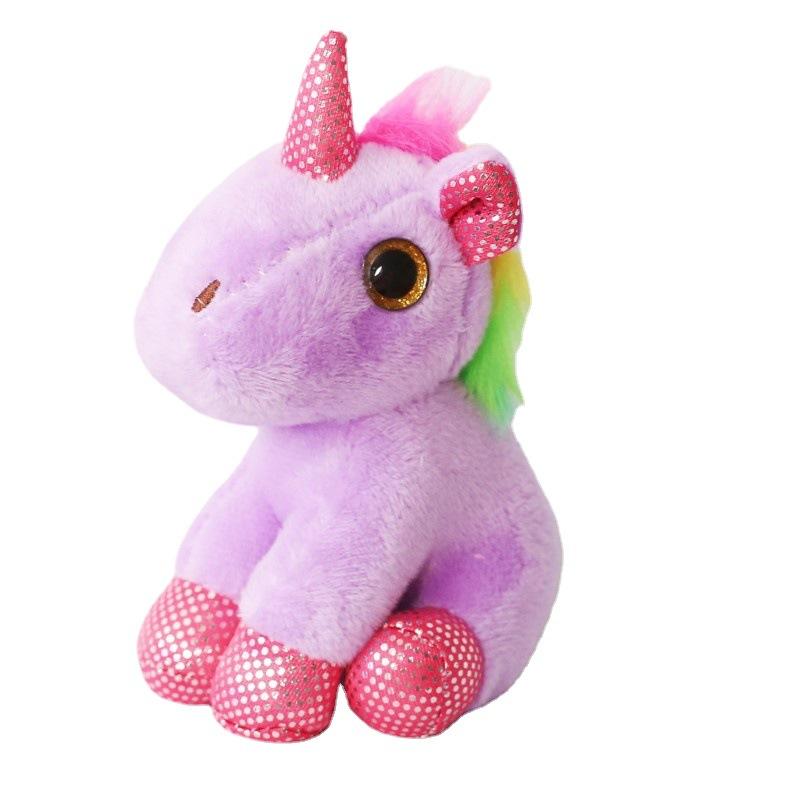 Candy Color Rainbow Unicorn Trendy Bags Street Stand Clothing Backpack Plush Toys Keychain Pendant