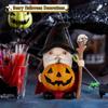 Halloween Gnome with Skeleton Staff Home Desktop Ornament