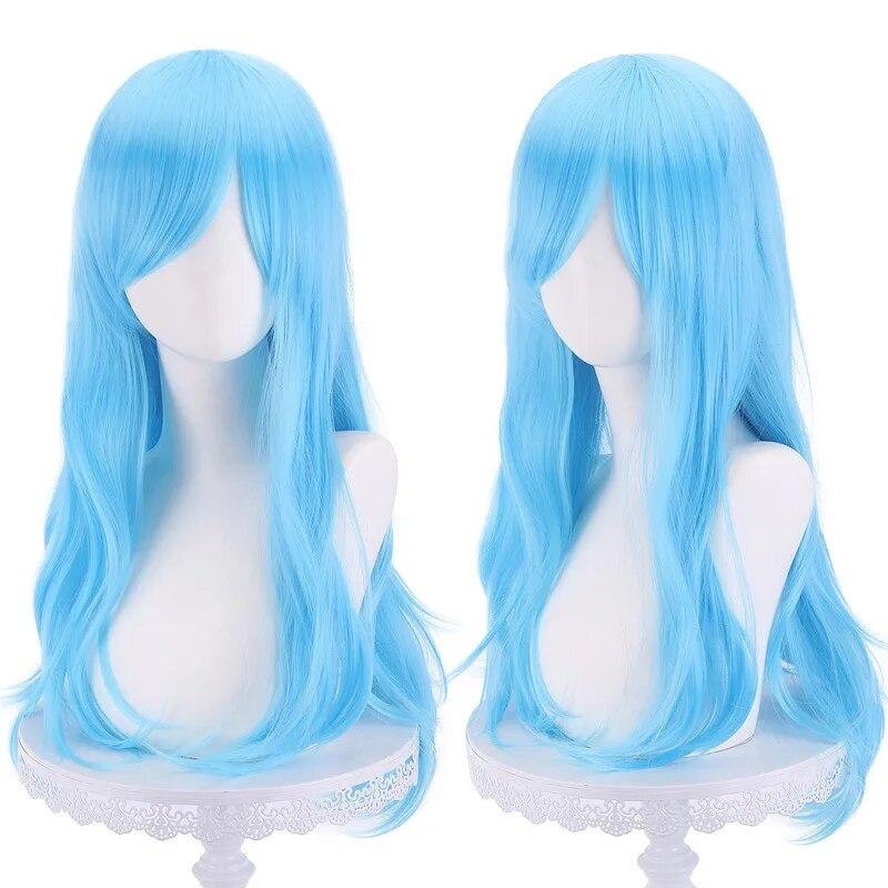 Cosply Wig 70 Cm Red Long Curly Synthetic Wig Anime Halloween Wig Body Lucky Girl Ruby Gillman  Christmas  Party