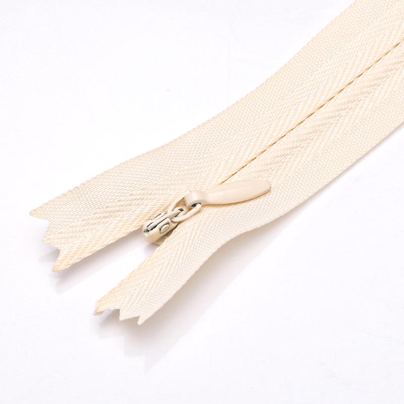 Colored Nylon Invisible Zipper for Home Textiles & Clothing Accessories - #3 Closed-End Design