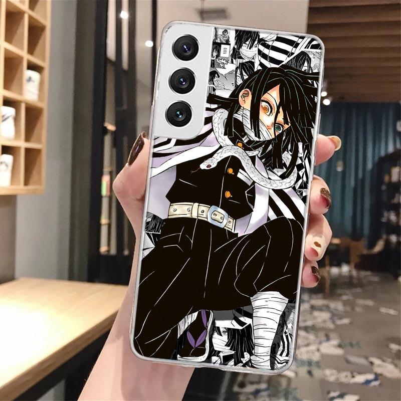Demon Slayer Obanai Iguro miękki futerał na telefon do Samsung Galaxy S23 S22 Ultra S21 Plus S20 Fe S10 Lite S9 S8 + S10e S7 wzór krawędzi