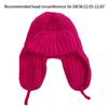 Knitted Trapper Hat Russian Bomber Hat Knit Earflap Beanie For Women Ear Protection Hat Winter Warm Bucket Hat