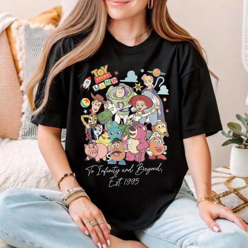 

Disney Toy Story Woody Bass Cartoon Animated Character Printed Summer T-Shirt Boys Girls Casual Sports Cute Funny Short Sleeves 4XL