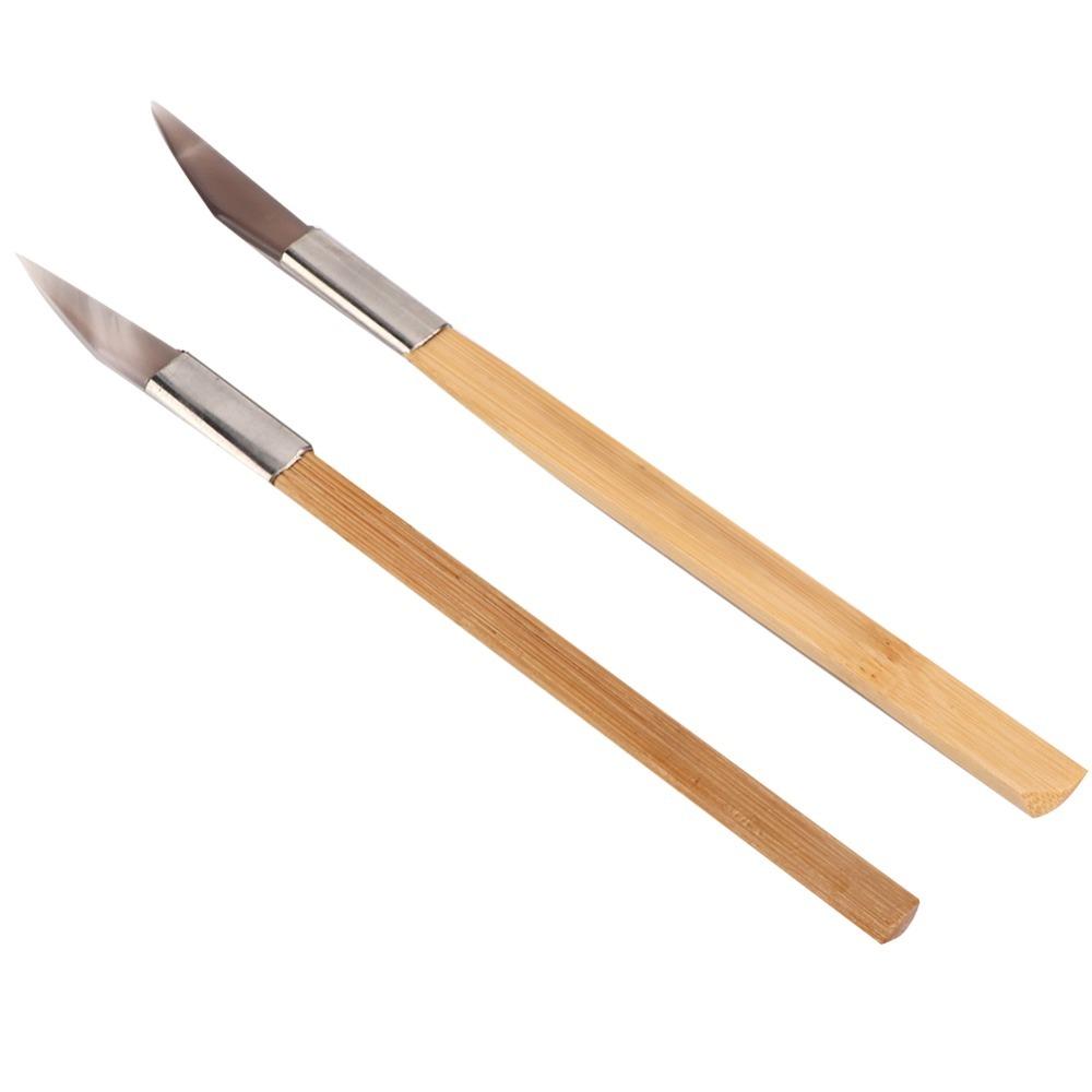 2Pcs Agate Material Jewelry Polishing Tool Wooden Handle Jewelry Tools Jewelry Making