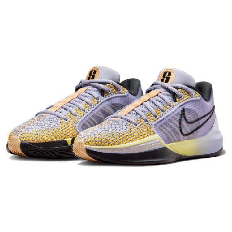 Nike Sabrina 1 Low top Basketball Shoes Women's Purple Yellow Asian Version FQ3389-501