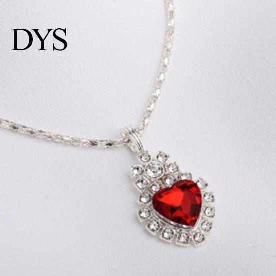 Lightweight Jewelry Set Heart for Women Shiny Rhinestone Elegant Necklace Earrings Ring Bridal Wedding Accessory Stylish