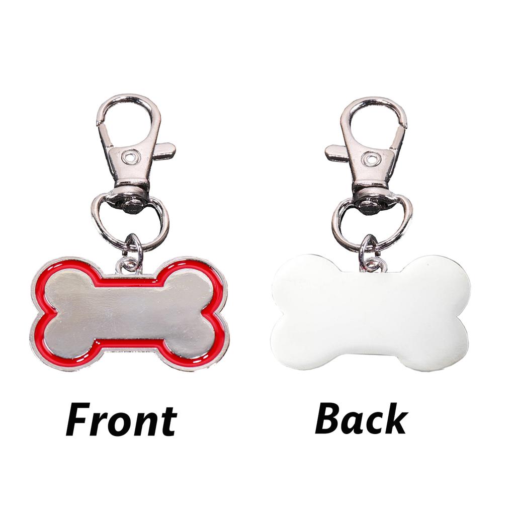 Personalized Custom Name Dog Tag Bone Shape Laser Engraving Text Pets Tag Anti-lost Pendant Number Customized Text Dog Tags