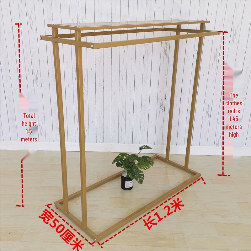 Island Clothing Display Rack for Men and Women - Double Row, Double Bar, Floor Standing