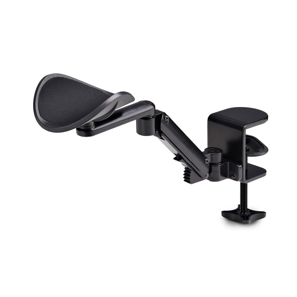 Armrest Clamp Type Height Adjustment 360 Degree Rotation Weight Capacity 5kg Reduces Strain on Shoulders and Elbows Black Work Desk Attached Armrest