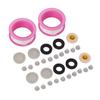 2 Set Silicone Shower Head Nozzles with Rubber Gasket Screen Flow Restrictor PTFE Tape Kit